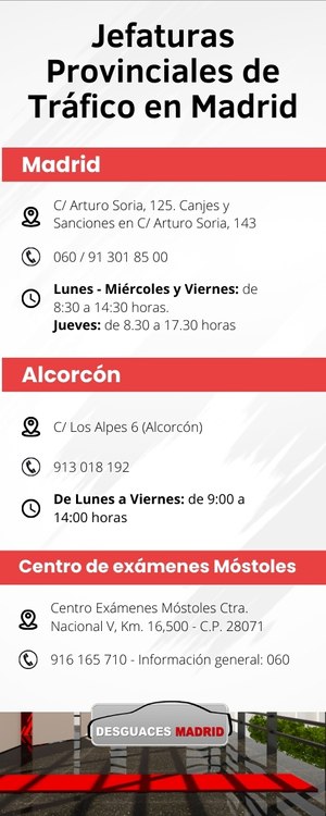 Oficinas DGT en Madrid - Horarios y ubicación mobile